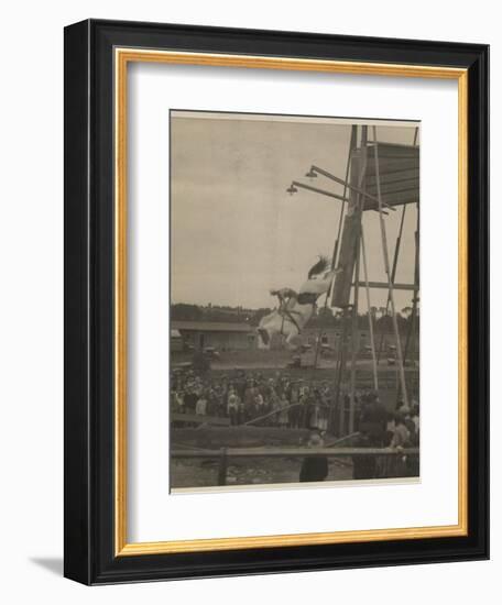 Sonora Carver Performs as a Diving Horse Girl; National Museum of American History: AC Photography-null-Framed Art Print