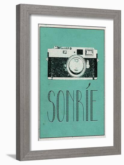 SONRIE (Spanish -  Smile)-null-Framed Art Print