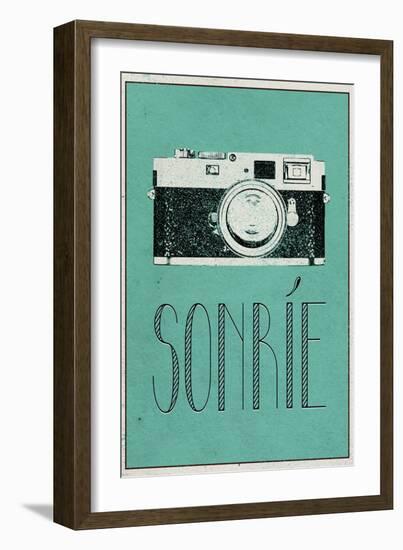 SONRIE (Spanish -  Smile)-null-Framed Art Print