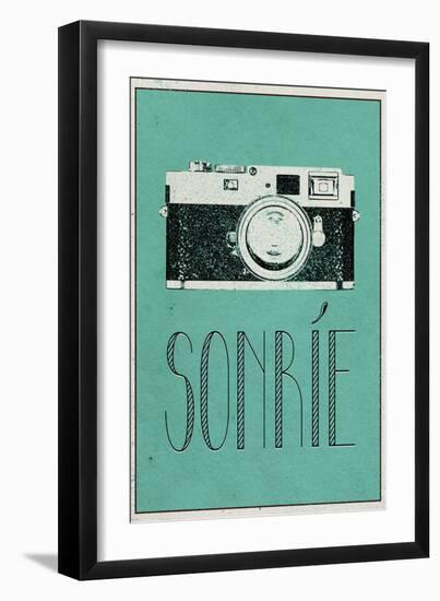 SONRIE (Spanish -  Smile)-null-Framed Art Print