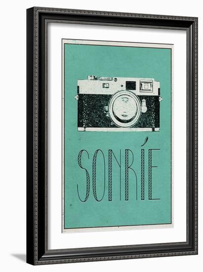 SONRIE (Spanish -  Smile)-null-Framed Art Print