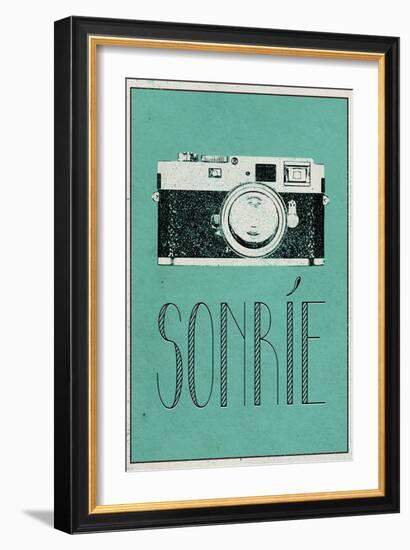 SONRIE (Spanish -  Smile)-null-Framed Art Print