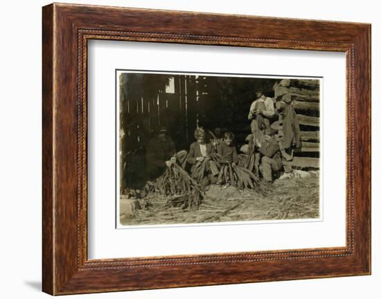 Sons of J.H. Burch Aged 12-Lewis Wickes Hine-Framed Photographic Print