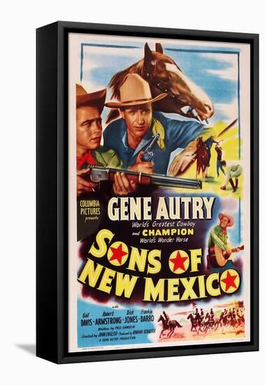 Sons of New Mexico, Top Center and Bottom Right: Gene Autry, 1949-null-Framed Stretched Canvas