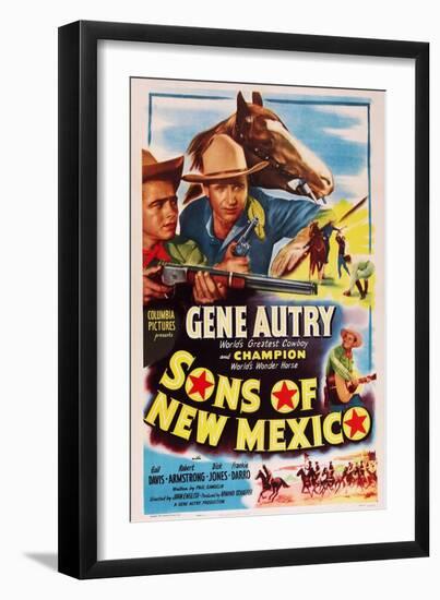 Sons of New Mexico, Top Center and Bottom Right: Gene Autry, 1949-null-Framed Art Print