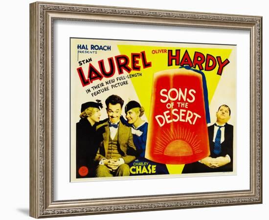 Sons of the Desert, Mae Busch, Stan Laurel, Dorothy Christy, Oliver Hardy, 1933-null-Framed Art Print