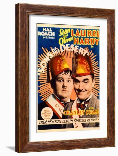 Sons of the Desert, Oliver Hardy, Stan Laurel, 1933-null-Framed Art Print