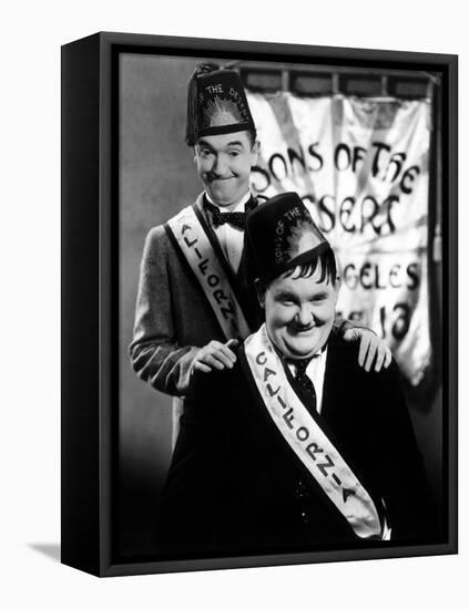 Sons of the Desert, Stan Laurel, Oliver Hardy, 1933-null-Framed Stretched Canvas