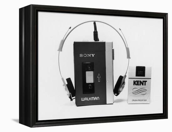 Sony Walkman Tape Player Photographed Next to a Pack of Kent Cigarettes For Size Comparison-Ted Thai-Framed Premier Image Canvas