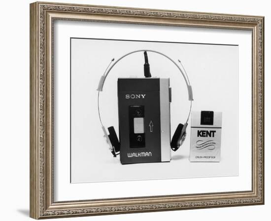 Sony Walkman Tape Player Photographed Next to a Pack of Kent Cigarettes For Size Comparison-Ted Thai-Framed Photographic Print