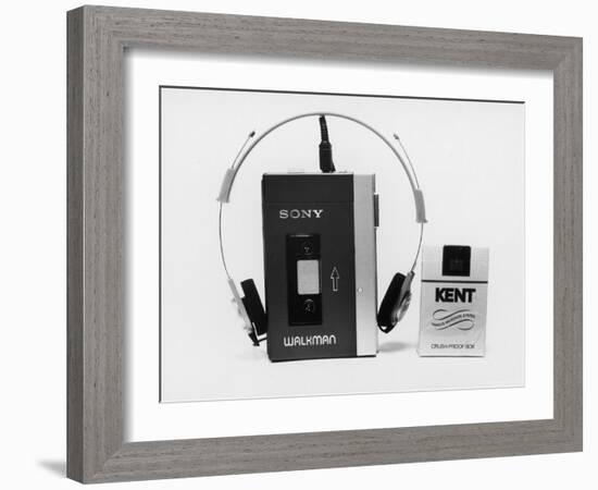 Sony Walkman Tape Player Photographed Next to a Pack of Kent Cigarettes For Size Comparison-Ted Thai-Framed Photographic Print