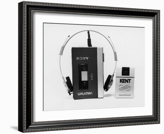 Sony Walkman Tape Player Photographed Next to a Pack of Kent Cigarettes For Size Comparison-Ted Thai-Framed Photographic Print
