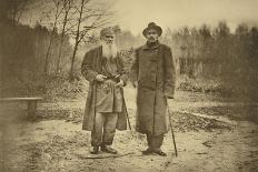 Leon Tolstoi (1828-1910) Dans Sa Propriete De Iasnaia Poliana (Russie). Photographie a L'albumine D-Sophia Andreevna Tolstaya-Mounted Giclee Print