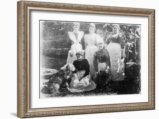 Sophia Farrell and Maids, 1899-English Photographer-Framed Giclee Print