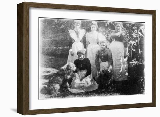 Sophia Farrell and Maids, 1899-English Photographer-Framed Giclee Print