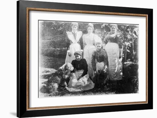 Sophia Farrell and Maids, 1899-English Photographer-Framed Giclee Print