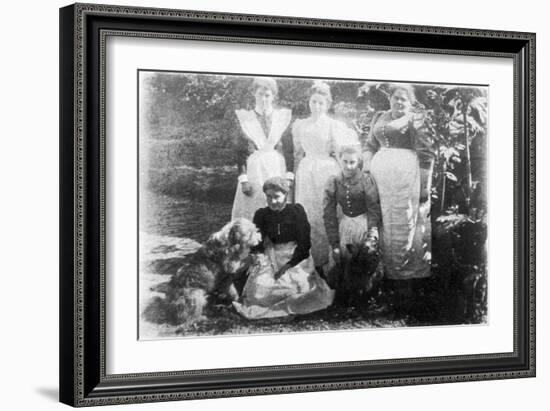 Sophia Farrell and Maids, 1899-English Photographer-Framed Giclee Print