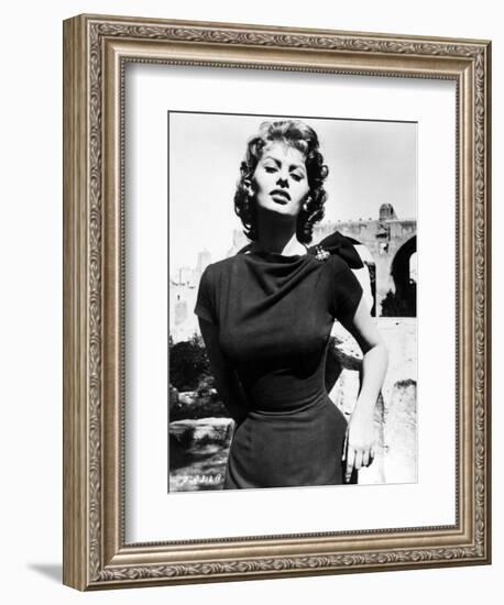 Sophia Loren, 1956-null-Framed Photographic Print