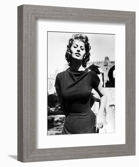 Sophia Loren, 1956-null-Framed Photographic Print