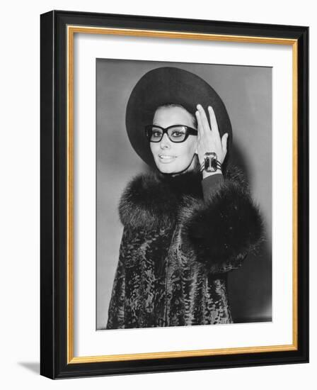 Sophia Loren Arriving in London to Begin Work on a Countess from Hong Kong-null-Framed Photo