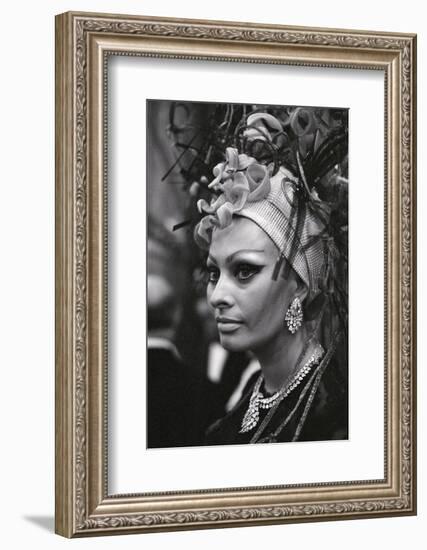 Sophia Loren Attending a Social Event in Monte Carlo-Mario de Biasi-Framed Photographic Print