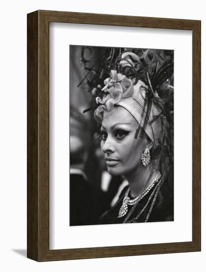 Sophia Loren Attending a Social Event in Monte Carlo-Mario de Biasi-Framed Photographic Print