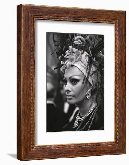 Sophia Loren Attending a Social Event in Monte Carlo-Mario de Biasi-Framed Photographic Print