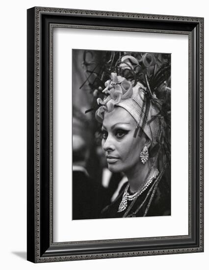 Sophia Loren Attending a Social Event in Monte Carlo-Mario de Biasi-Framed Photographic Print