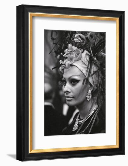 Sophia Loren Attending a Social Event in Monte Carlo-Mario de Biasi-Framed Photographic Print