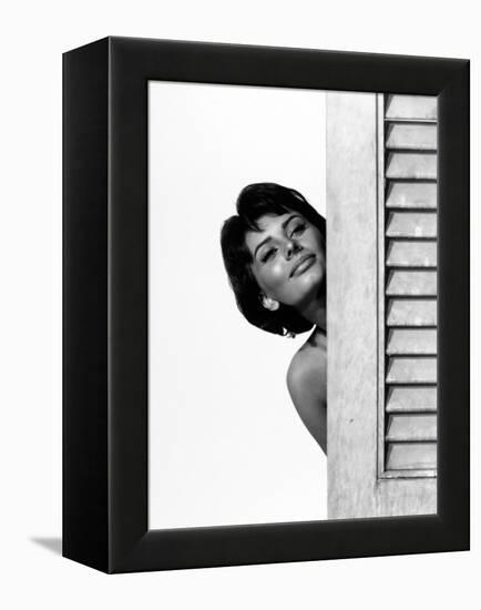 Sophia Loren. "Houseboat" 1958, Directed by Melville Shavelson-null-Framed Premier Image Canvas