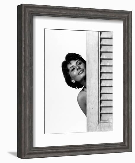 Sophia Loren. "Houseboat" 1958, Directed by Melville Shavelson-null-Framed Photographic Print