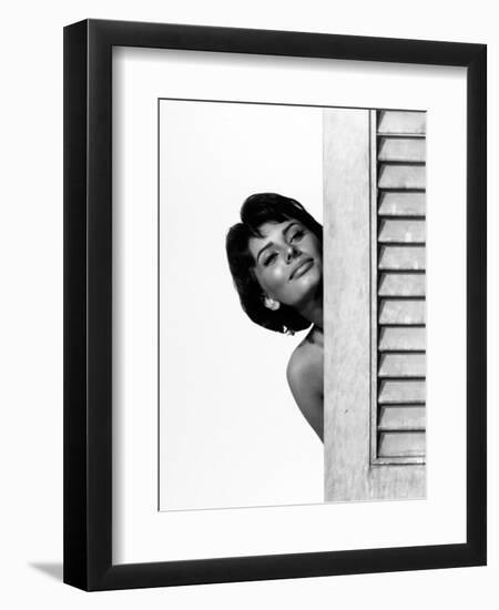 Sophia Loren. "Houseboat" 1958, Directed by Melville Shavelson-null-Framed Photographic Print