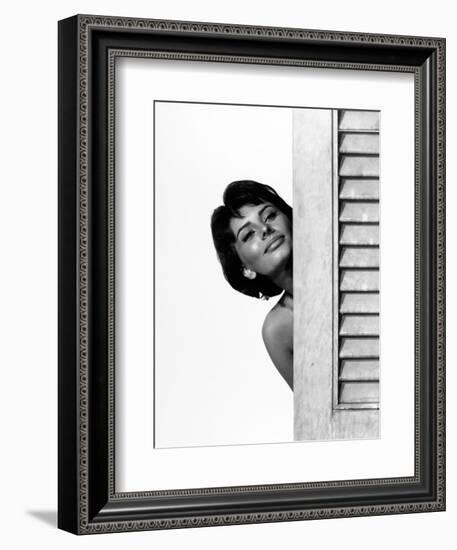 Sophia Loren. "Houseboat" 1958, Directed by Melville Shavelson-null-Framed Photographic Print