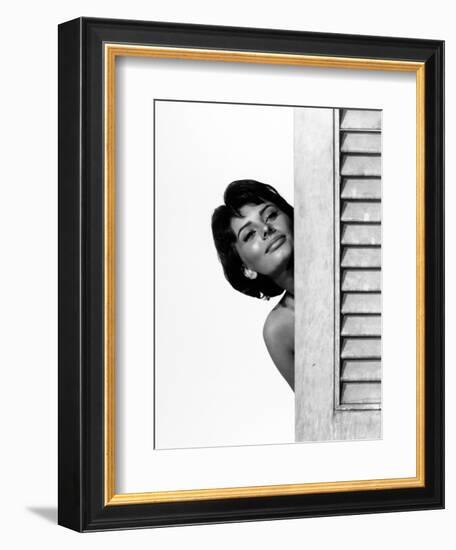 Sophia Loren. "Houseboat" 1958, Directed by Melville Shavelson-null-Framed Photographic Print