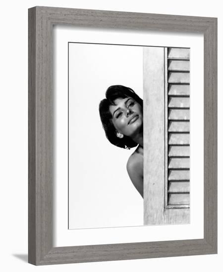 Sophia Loren. "Houseboat" 1958, Directed by Melville Shavelson-null-Framed Photographic Print