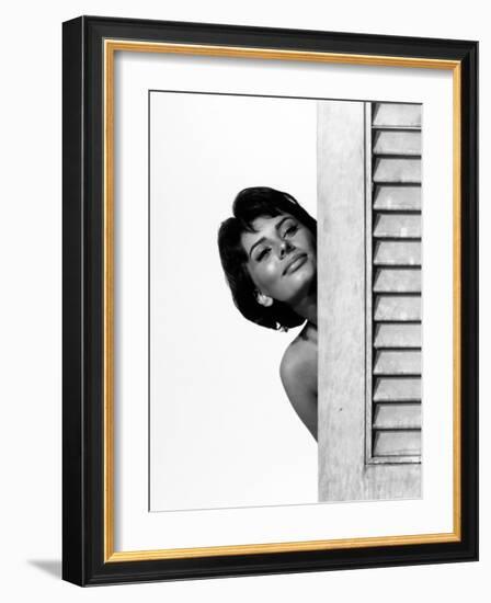 Sophia Loren. "Houseboat" 1958, Directed by Melville Shavelson-null-Framed Photographic Print