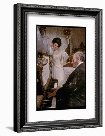 Sophia Loren in Elegant Victorian Costume, Scene from Lady L-Gjon Mili-Framed Photographic Print