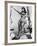 Sophia Loren Italian Film Actress, Seen Here in Amazonian Pose on Board a Ship-null-Framed Photographic Print