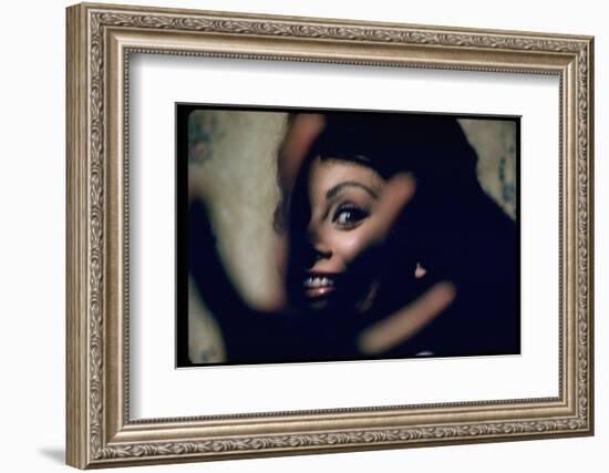 Sophia Loren on Location for Lady L-Gjon Mili-Framed Photographic Print