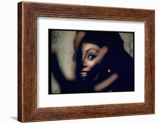 Sophia Loren on Location for Lady L-Gjon Mili-Framed Photographic Print