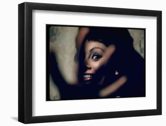 Sophia Loren on Location for Lady L-Gjon Mili-Framed Photographic Print