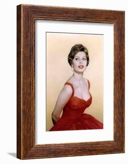 Sophie Loren, c. 1957 (photo)-null-Framed Photo