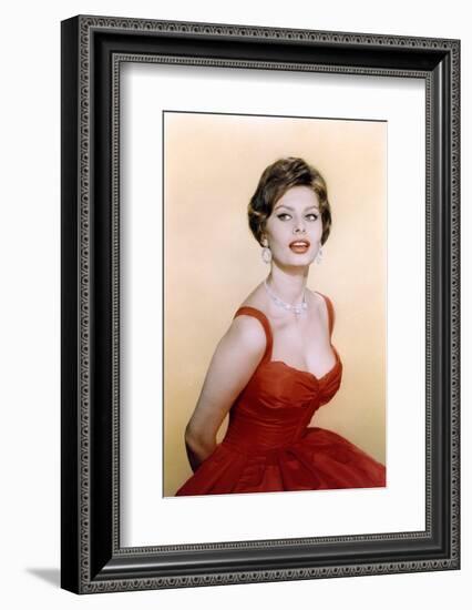 Sophie Loren, c. 1957 (photo)-null-Framed Photo