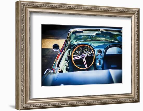 Sophisticated American Vintage Car Interior-George Oze-Framed Photographic Print