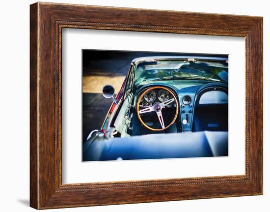 Sophisticated American Vintage Car Interior-George Oze-Framed Photographic Print