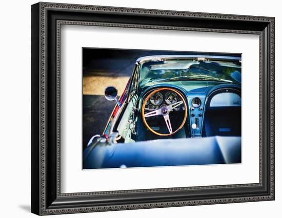 Sophisticated American Vintage Car Interior-George Oze-Framed Photographic Print