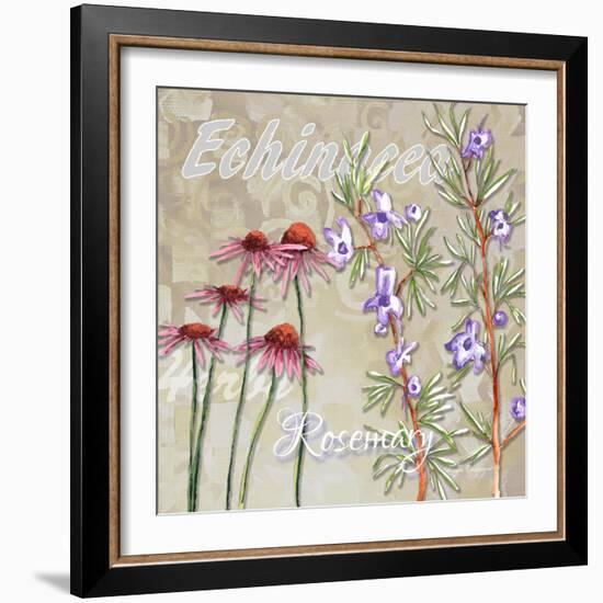 Sophisticated Elegant Herbs Spices Rosemary Floral-Megan Aroon Duncanson-Framed Art Print