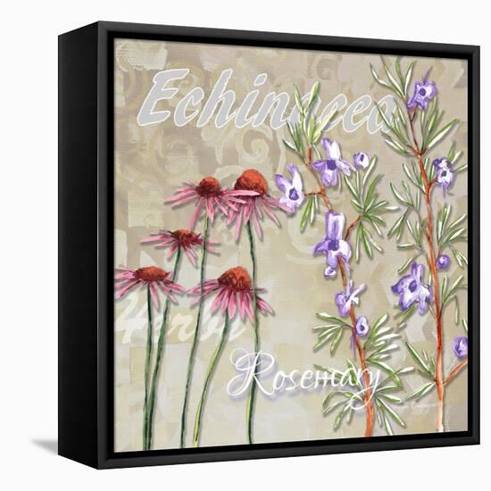 Sophisticated Elegant Herbs Spices Rosemary Floral-Megan Aroon Duncanson-Framed Stretched Canvas