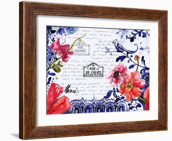 Sophisticated Flowers I-Irina Trzaskos Studio-Framed Giclee Print