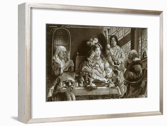'Soprano recorders and bagpipes; Brussels gobelin designed by Jacobus Jordaens', 1948-Unknown-Framed Giclee Print